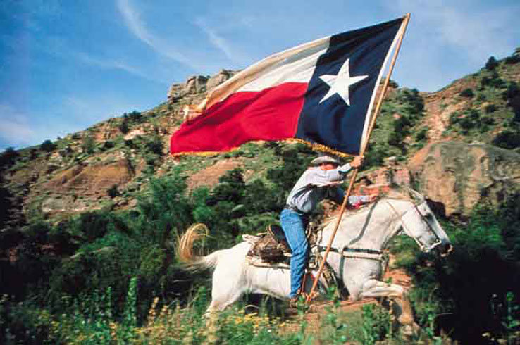 Texas musical flag rider