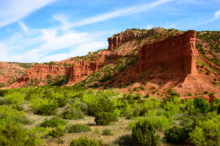 Stunning rock formations and plenty of space to play are what you'll find at Caprock Canyons State Park,.