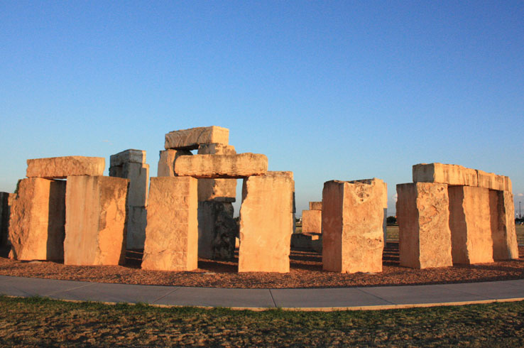 Visit Stonehenge in Odessa, Texas, one of the few astronomically-aligned recreations of the famous site in the world. 