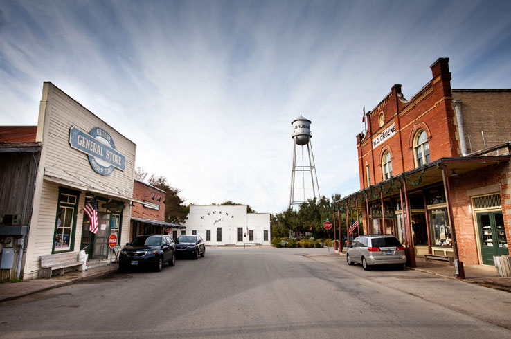 Gruene Hall in New Braunfels, Texas' oldest continuously operating dance hall, is today a live music venue that welcomes top talent.