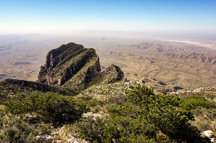 Guadalupe Peak, the highest point in Texas.