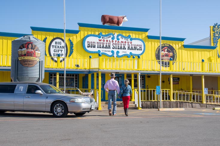 The Big Texan Steak Ranch and Brewery in Amarillo Texas on Historic Route 66
