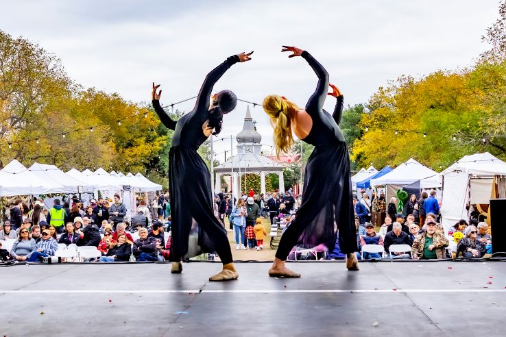 A live performance during Dickens on Main