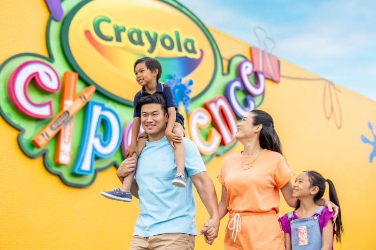 Family at Crayola Experience in Plano, Texas