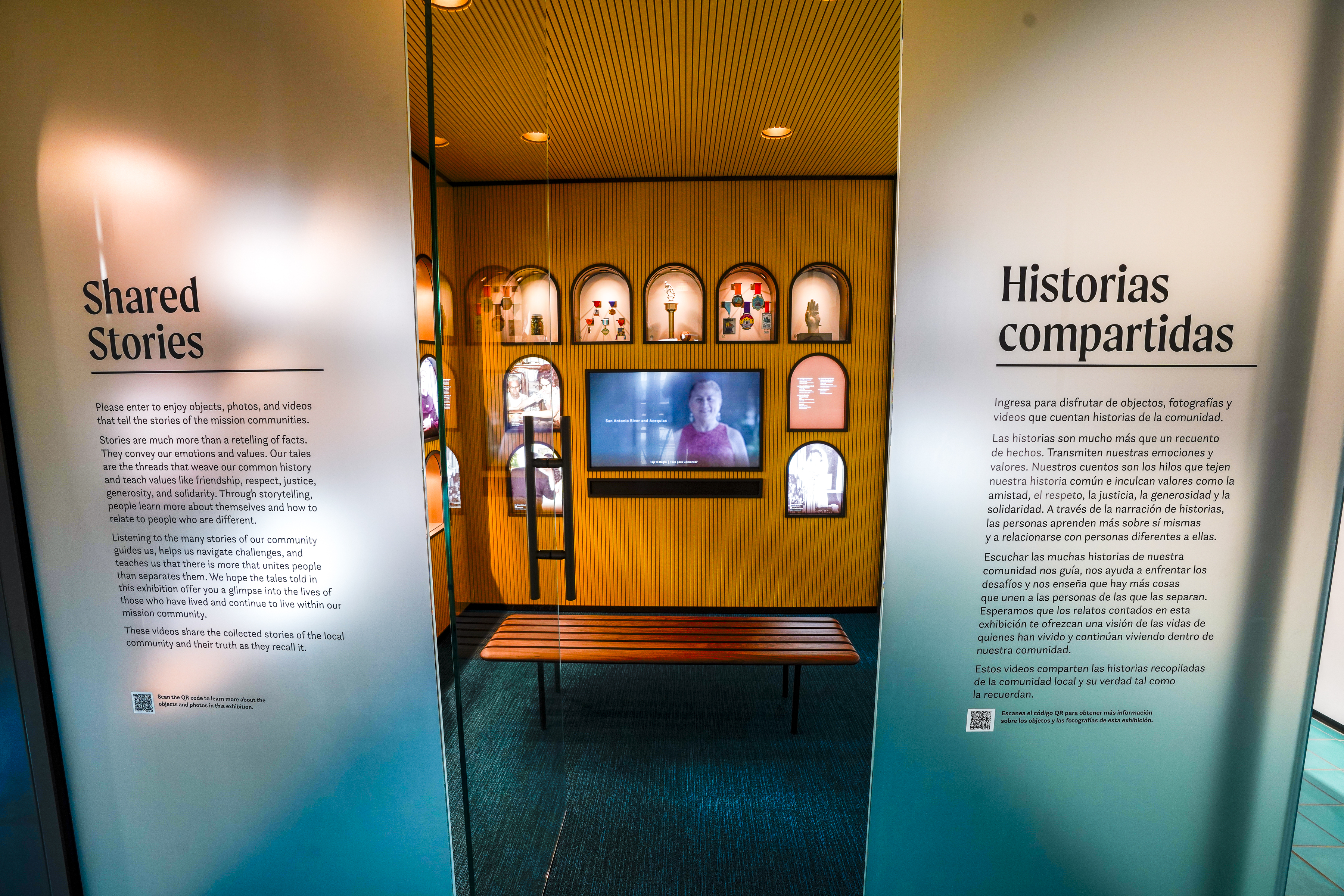 Shared stories exhibit at the World Heritage Center