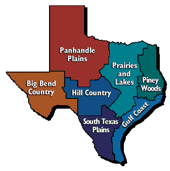 Map Of Texas Regions Tour Texas