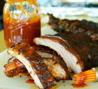 Baby Back Ribs With Peach Barbecue Sauce
